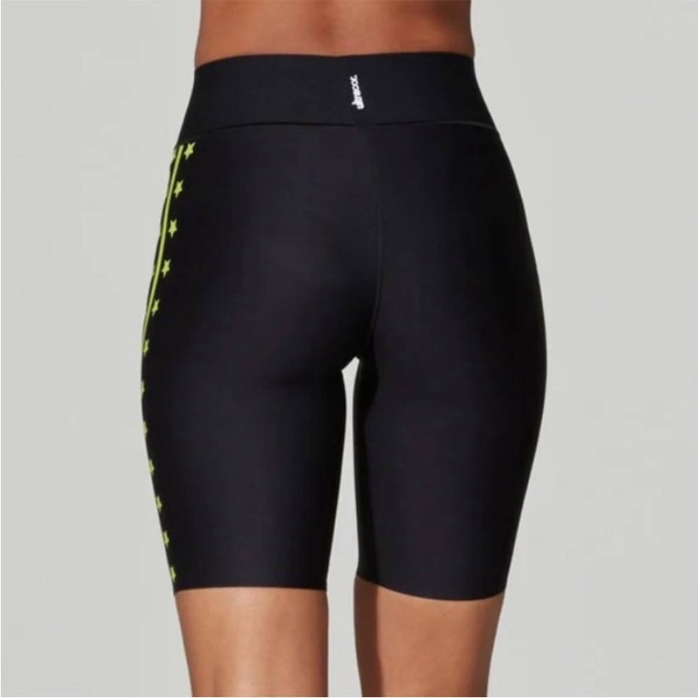 Ultracor Barrys Neon Stars Flash Nero High Rise Biker Shorts Bike Cycling Yoga - Picture 5 of 11